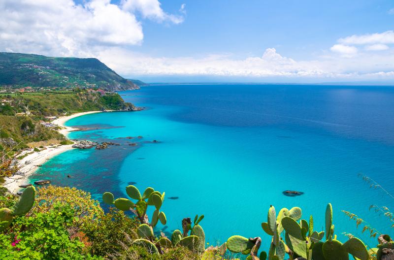 Aufnahme eines Strandes im Familienurlaub Italien
