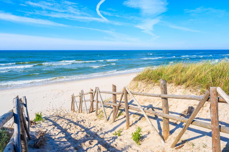  Ein schöner Sandstrand im Familienurlaub polnische Ostsee Ferienhaus