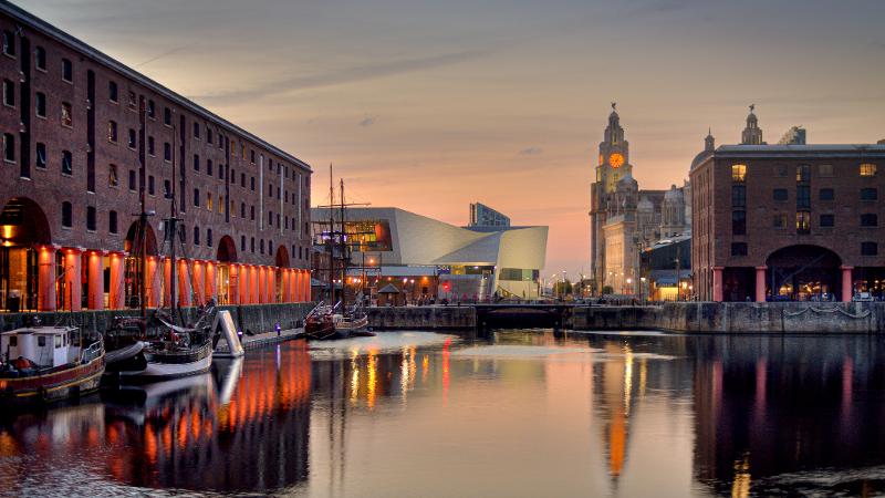 Die Albert Dock in Liverpool