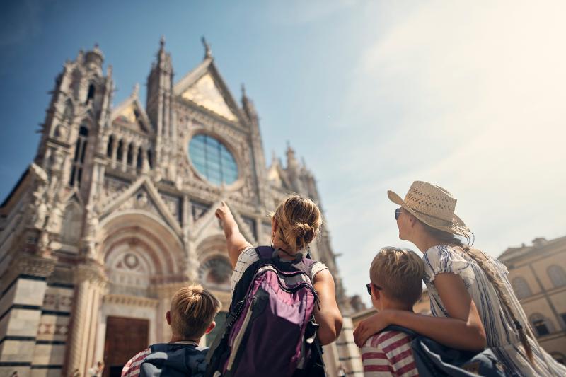 Ein Kathedrale im Urlaub mit Kindern Italien