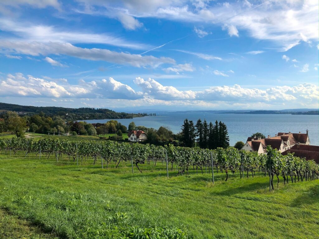 Eine Naturlandschaft rundum um den Bodensee. der Bodensee und seine Vielfallt zählen als Geheimtipps für Familienurlaub in Deutschland.